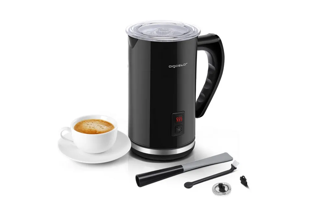 Aigostar Milchaufschäumer Milchaufschäumer Elektrisch 500W 240ml mit 3 Modi, Milchaufschäumer Elektrisch 500W 240ml mit 3 Modi