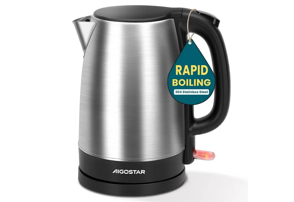 Aigostar Wasserkocher Wasserkocher Edelstahl 1,7 L, 2200W, Abschaltautomatik, Wasserkocher Edelstahl 1,7 L, 2200W, Abschaltautomatik