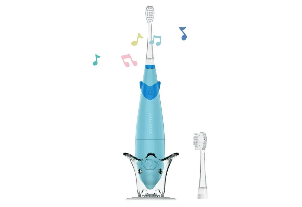 AILORIA Elektrische Kinderzahnbürste BUBBLE BRUSH Kinder-Schallzahnbürste, Schallzahnbürste in buntem Design, LED & Musik für Kinder