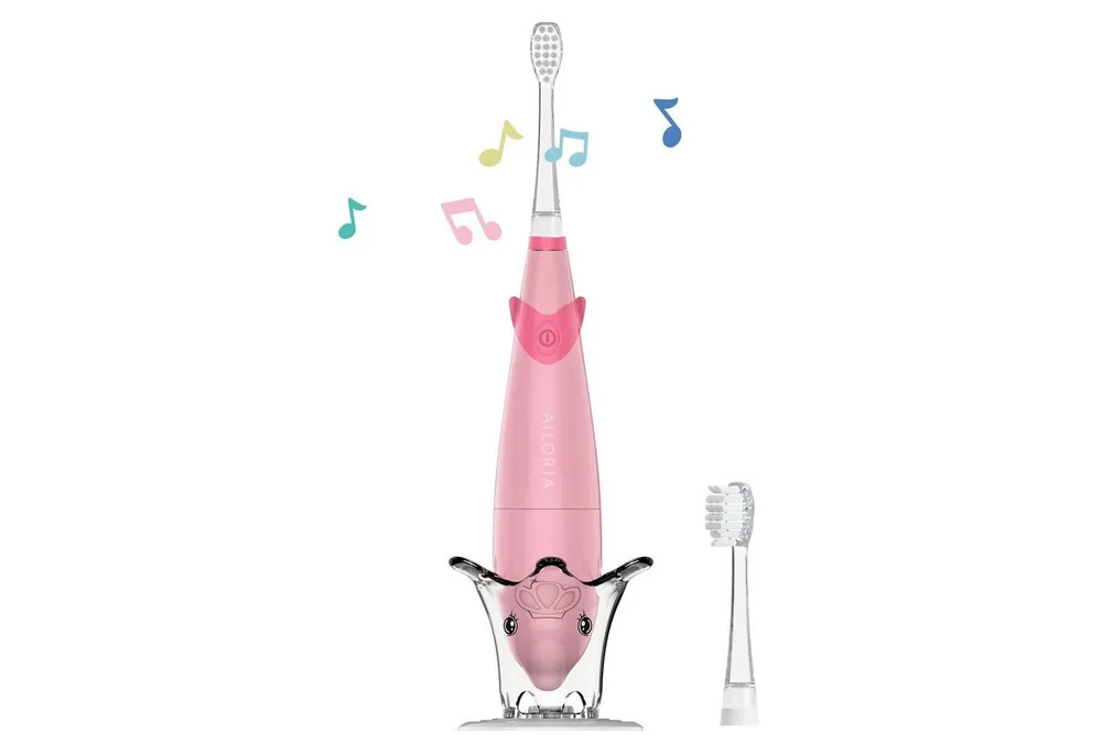 AILORIA Elektrische Kinderzahnbürste BUBBLE BRUSH Kinder-Schallzahnbürste, Schallzahnbürste in buntem Design, LED & Musik für Kinder