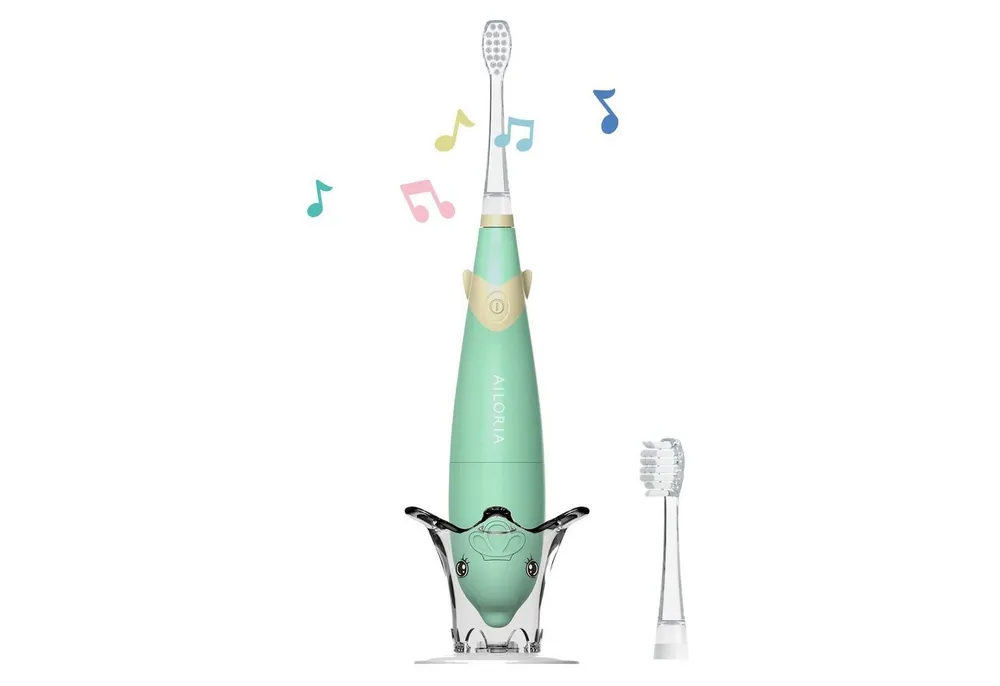 AILORIA Elektrische Kinderzahnbürste BUBBLE BRUSH Kinder-Schallzahnbürste, Schallzahnbürste in buntem Design, LED & Musik für Kinder