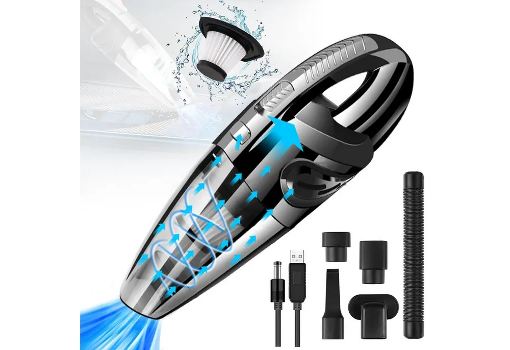 AIMAX Akku-Handstaubsauger Kabellos Handstaubsauger, 120W Handstaubsauger Akku Testsieger, 120 W, HEPA-Filter, mit Flacher Fugendüse, Verlängerungsschlauch, Auto staubsauger stark mit Waschbarer Filter für Haus, Autoreinigung