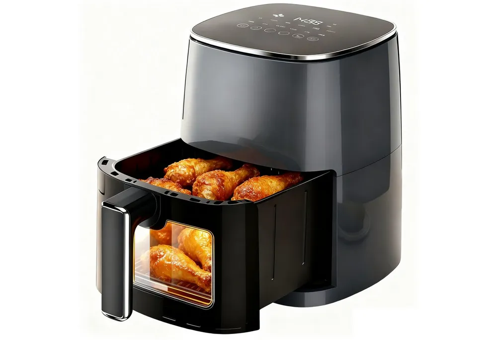 AIMAX Heißluftfritteuse 6L Ohne Öl Air Fryer Heizluft Fritteuse LED-Touchscreen 12 Programme, 1700 W, Airfryer Einstellbare Zeit/Temperaturregelung für Luftbraten, Braten