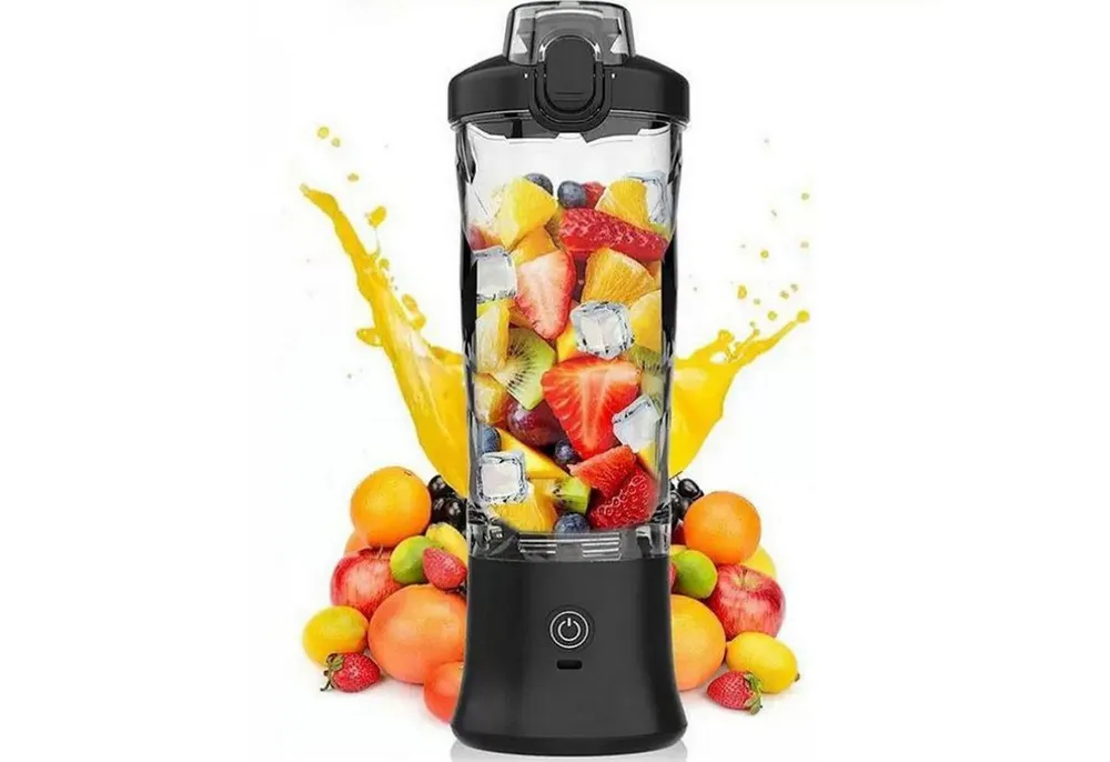 AIMAX Stabmixer Mixer Smoothie Maker Standmixer Blender Wmf Ehaker Elektrisch, Hochleistungsmixer 600ML 2 Ebenen Fresh Juice Flasche Küchenmixer