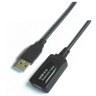 AISENS 5,0 m USB 2.0-Verlängerungskabel mit fortschrittlichem Chipsatzverstärker, Schwarz