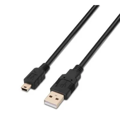 USB 2.0 Kabel AISENS A101-0024 1m MiniUSB 5-polig Schwarz 60Mbps 2,5W