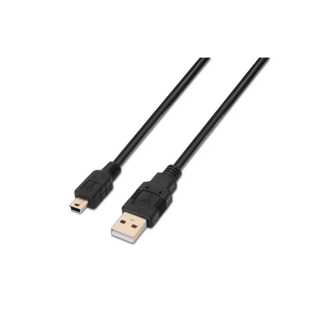 USB-Kabel AISENS A101-0026 3m Schwarz USB 2.0 Typ A auf Mini B USB-Kabel AISENS A101-0026 3m Schwarz USB 2.0 Typ A auf Mini B