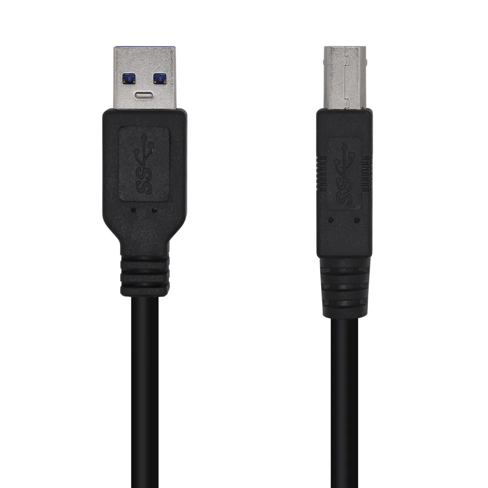 AISENS A105-0444 USB Kabel 2 m USB 3.2 Gen 1 (3.1 Gen 1) USB A USB B Schwarz