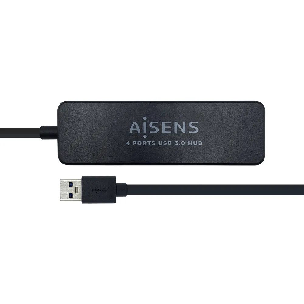 AISENS A106-0399 Schnittstellen-Hub USB 3.2 Gen 1 (3.1 Gen 1) Type-A 5000 Mbit/s Schwarz