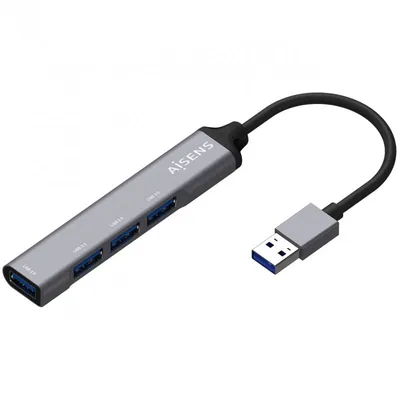AISENS A106-0540 Schnittstellen-Hub USB 3.2 Gen 1 (3.1 Gen 1) Type-A 5000 Mbit/s Grau