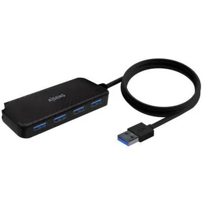 AISENS 4-Port 5000 Mbit/s USB 3.0 Hub Modell A106-0714 60cm Kabel Schwarz