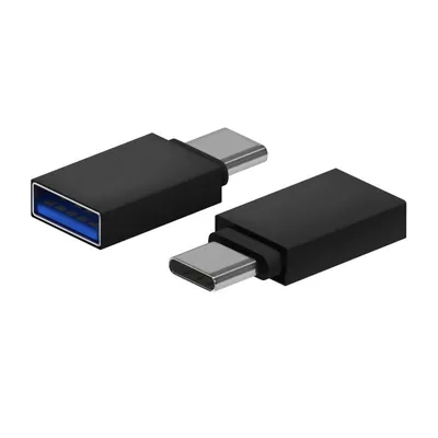 Aisens Mini USB 3.2 auf USB-C Buchse/Stecker Adapter Aluminium Schwarz