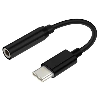 AISENS A109-0348 Handykabel Schwarz 0,15 m USB C 3,5 mm