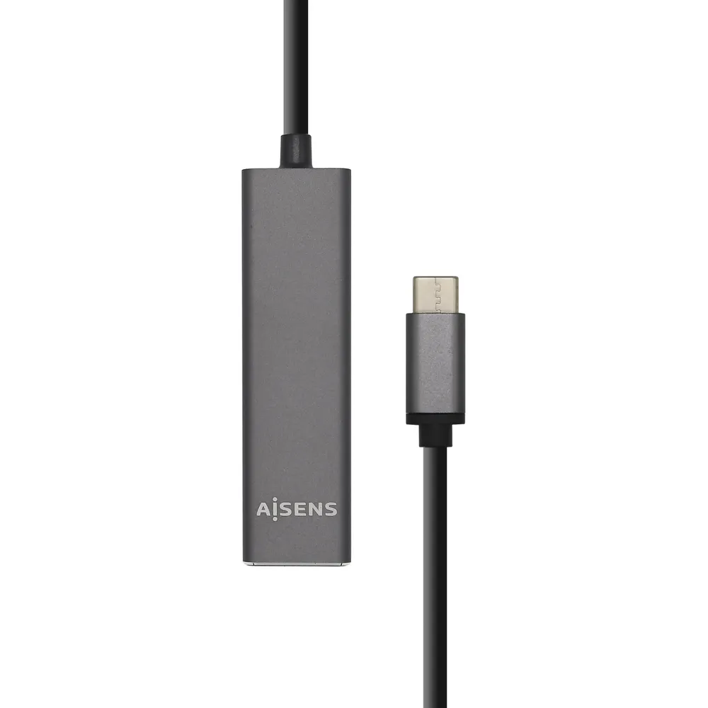 Aisens HUB USB 3.1 Typ C auf 4x USB 3.1 Typ A 15 cm Grau