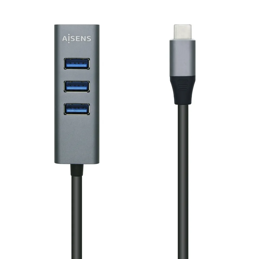 Aisens A109-0508 USB 3.1 Typ-C HUB 4 Ports grau