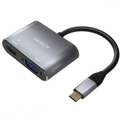 Adapter USB-C zu VGA/HDMI Aisens A109-0627 15cm Grau