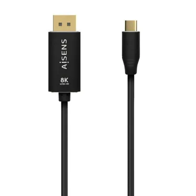 Adapterkabel Aisens USB-C auf DisplayPort 8K 60Hz 1,8m Schwarz