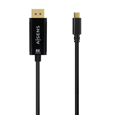 AISENS A109-0688 Videokabel-Adapter 0,8 m USB Typ-C DisplayPort Schwarz