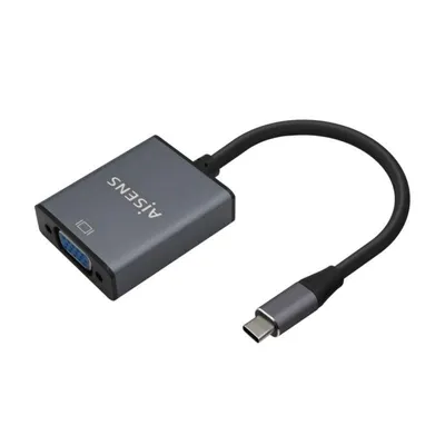 Adapter Aisens A109-0691 USB-C auf VGA Aluminium 15cm Grau, Plug & Play