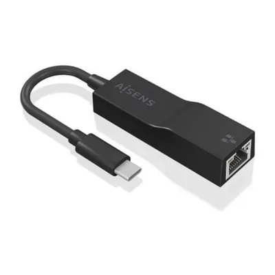 AISENS USB3.1 Gen1 USB-C auf Gigabit Ethernet Konverter 1000Mbps 11cm Schwarz
