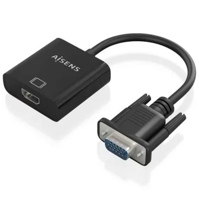 AISENS A115-0873 VGA HDMI Audiobuchse MicroUSB Konverterkabel 20cm Schwarz