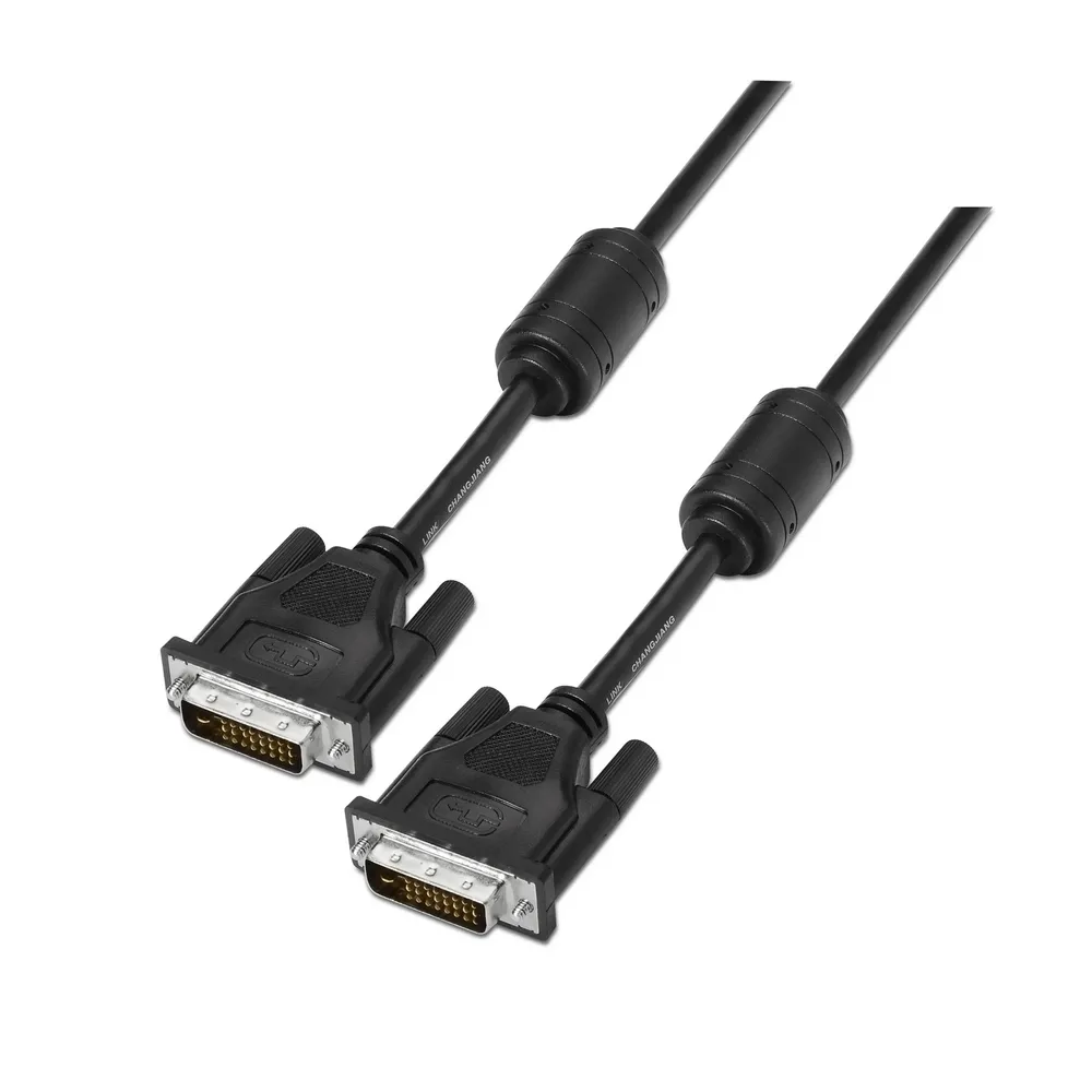 DVI-Kabel AISENS A117-0089 Dual Link 24+1 1,8m Schwarz DVI-D Stecker DVI-D Stecker DVI-Kabel AISENS A117-0089 Dual Link 24+1 1,8m Schwarz DVI-D Stecker DVI-D Stecker