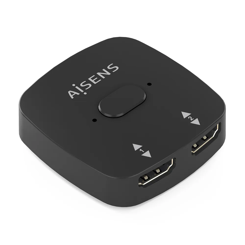 Switch HDMI AISENS A123-0948 4K 2x1 Bidirektional Schwarz Plug&Play LED