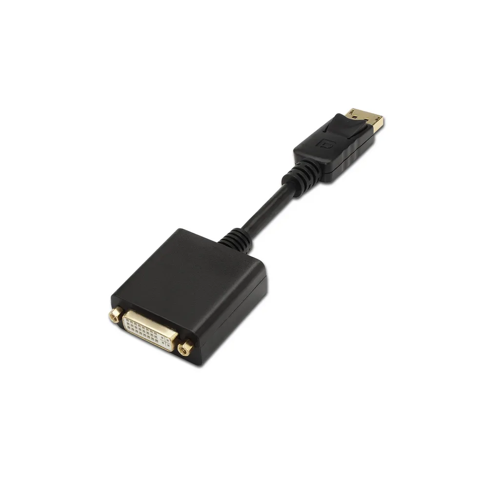 Aisens DisplayPort-auf-DVI-D-Stecker/Buchse-Adapter, 15 cm, Schwarz
