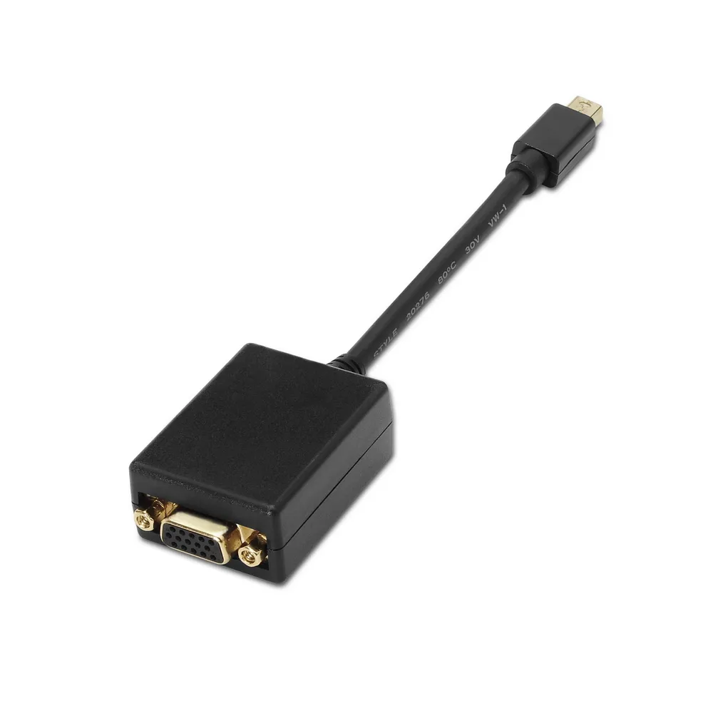 Mini DP auf VGA Konverter AISENS A125-0135 0,15m Schwarz Vergoldet