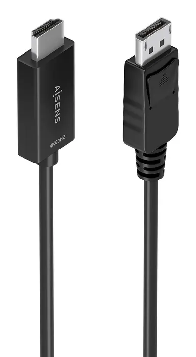 Kabelkonverter DisplayPort AISENS A125-0894 4K@60Hz 2m Schwarz Kabelkonverter DisplayPort AISENS A125-0894 4K@60Hz 2m Schwarz