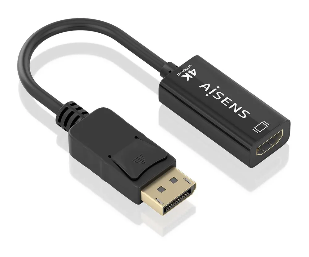 Kabelkonverter AISENS A125-0905 DisplayPort HDMI 4K@60Hz 15cm Schwarz