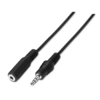 Kabel AISENS A128-0146 Jack 3.5 Stecker-Buchse 3m Schwarz Hohe Kompatibilität