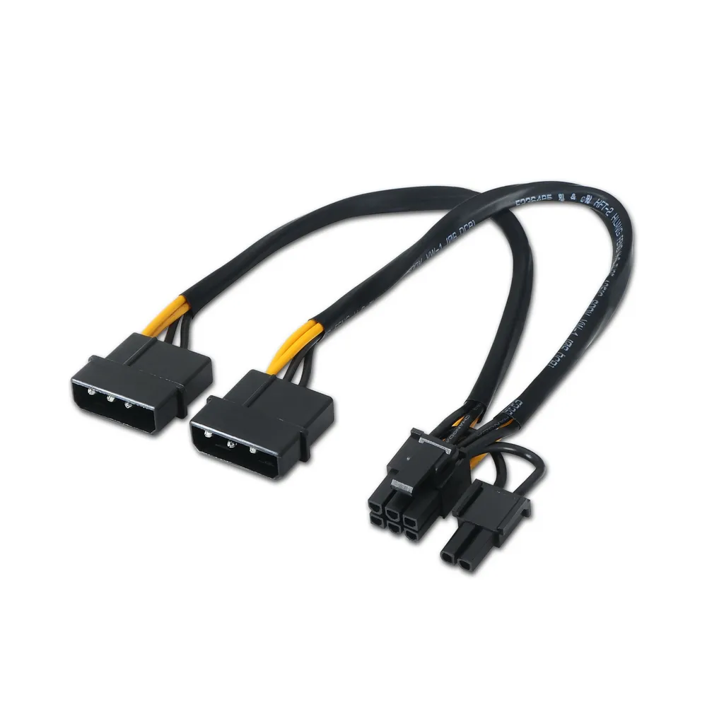 Grafikkarten-Stromkabel AISENS A131-0165 2x Molex 4-Pin auf PCI-E 6+2-Pin 20cm Kupfer
