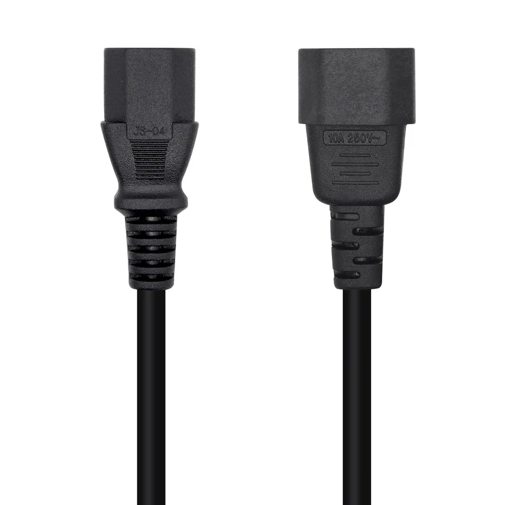 Aisens Stromkabel C13 auf C14 Buchse/Stecker, 3 m, Schwarz