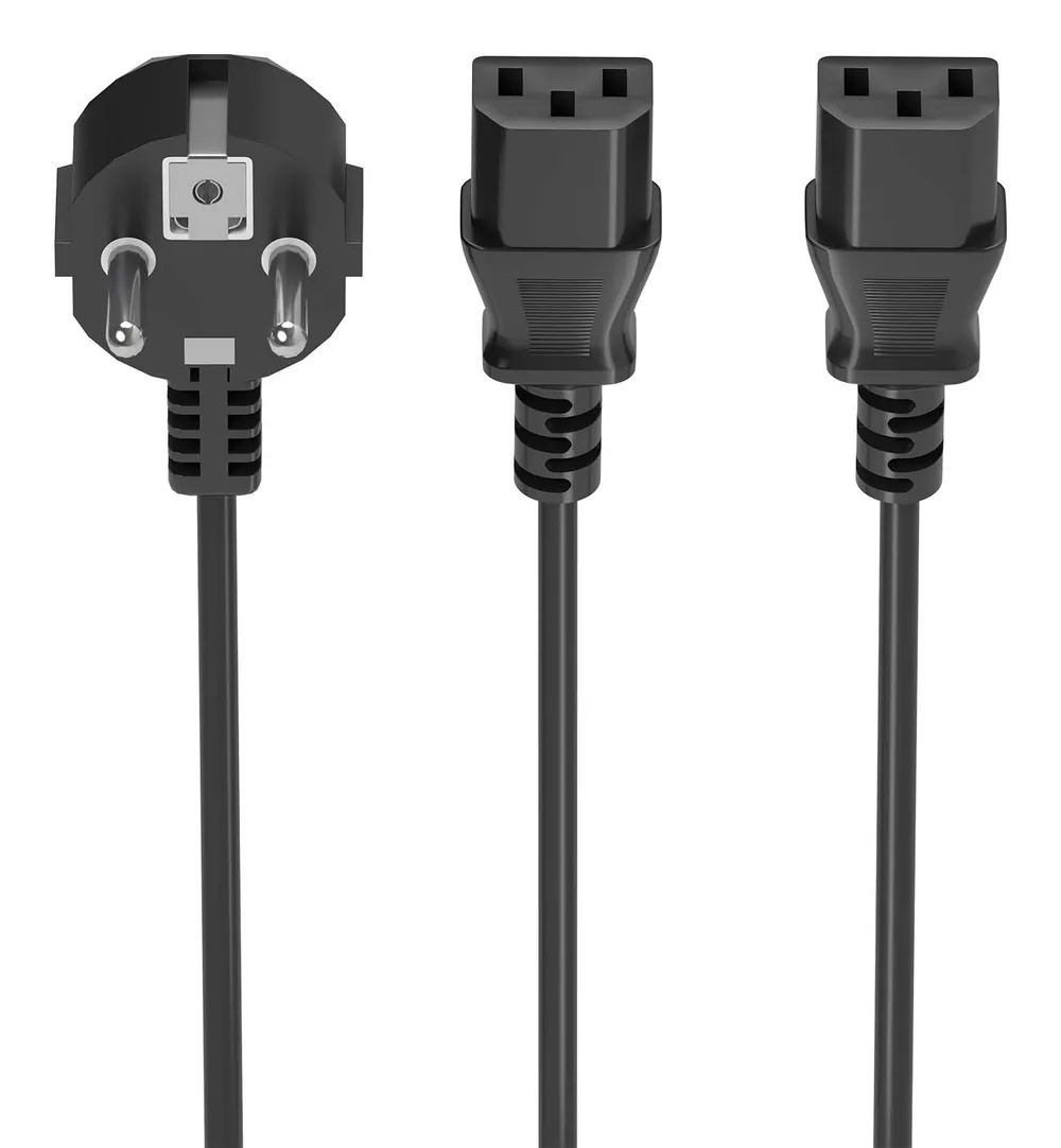 Stromkabel AISENS CEE7/M-2xC13/H 1,8m Schwarz Doppelstecker Stromkabel AISENS CEE7/M-2xC13/H 1,8m Schwarz Doppelstecker