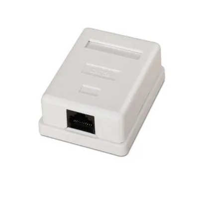 AISENS A138-0296 Cat.5e Aufputzrosette 1 RJ45 UTP Buchse Weiß