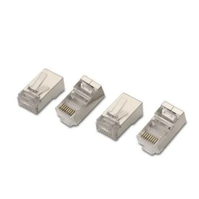 AISENS A139-0298 RJ45 Cat6-Stecker Edelstahl Packung mit 10 Stück