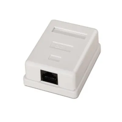 Aisens A139-0301 RJ45 Cat6 Aufputzrosette, 1 weiße Buchse