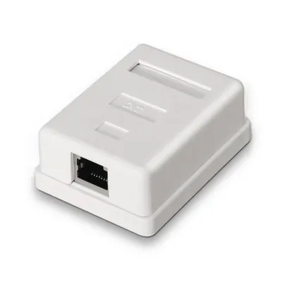 AISENS A139-0303 Cat.6 FTP Aufputzrosette 1 weiße RJ45 Buchse