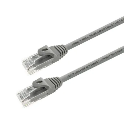 Aisens RJ45 LSZH Cat.6A UTP Netzwerkkabel, 25 cm, grau