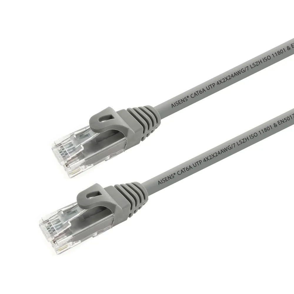 Aisens Netzwerkkabel RJ45 UTP LSZH AWG24 Cat.6A 2m Grau