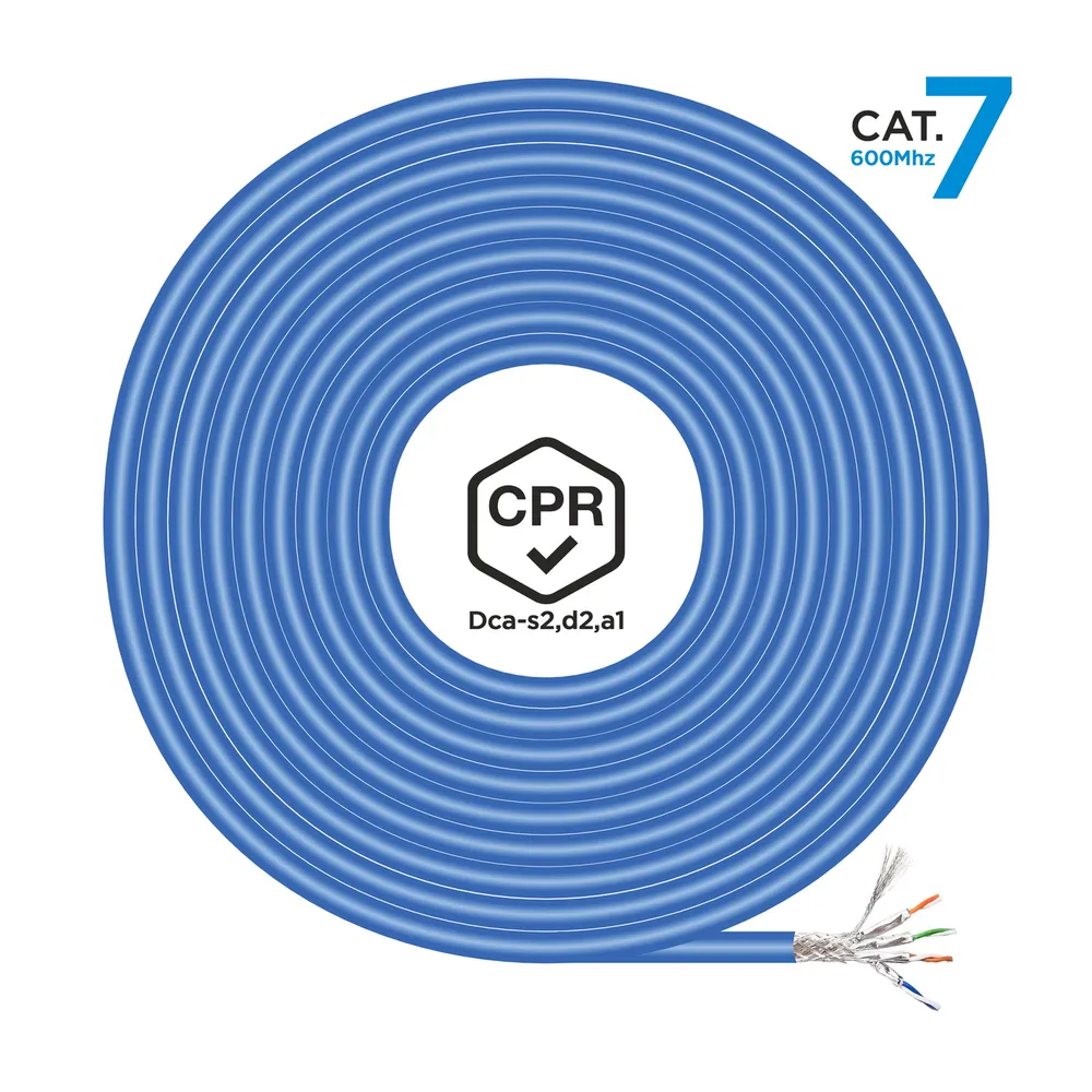 Netzwerkkabel Aisens Cat.7 S/FTP 500m OFC Blau LSZH