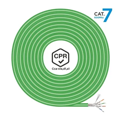 Aisens A146-0667 RJ45 Cat.7 S/FTP Netzwerkkabelrolle AWG23 LSZH CPR CCA 305m grün