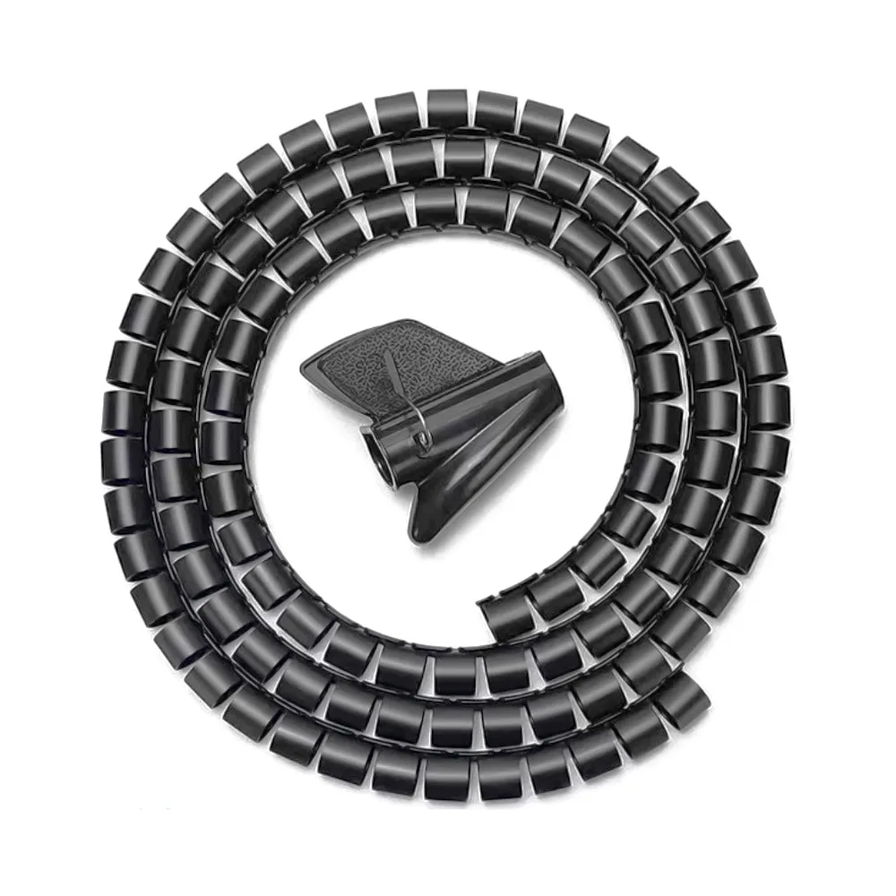 Aisens A151-0406 Spiral-Kabel-Organizer, Schwarz