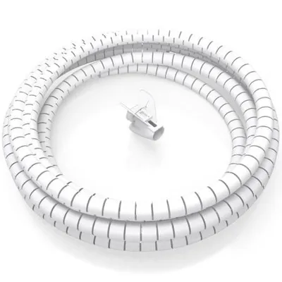 AISENS A151-0917 Spiralkabelverschraubung, 1 m, weiß, universell mit RoHS-Adapter