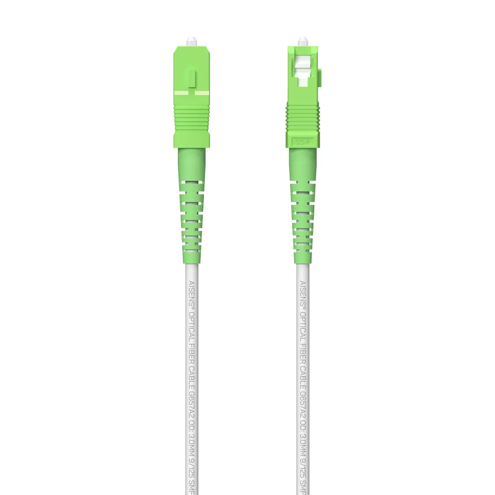 Glasfaser-Patchkabel AISENS A152-0620 G657A2 SC/APC 200m LSZH Weiß Simplex