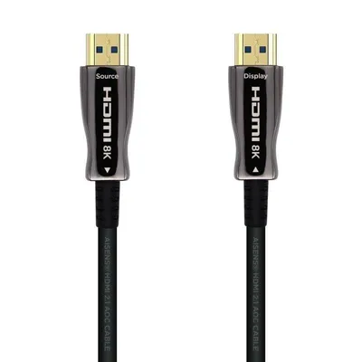 Aisens AOC Ultra High Speed HDMI v2.1 Kabel mit Ethernet 8K Stecker/Stecker 40m Schwarz