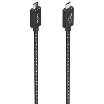 USB-Kabel AISENS A156-0868 USB4 40Gbps Typ-C 240W 1,5m Schwarz E-Marker
