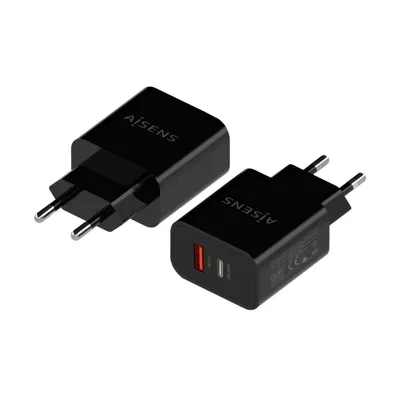 Aisens A110-0682 Wandladegerät 1x USB-C 1x USB 20W Schwarz