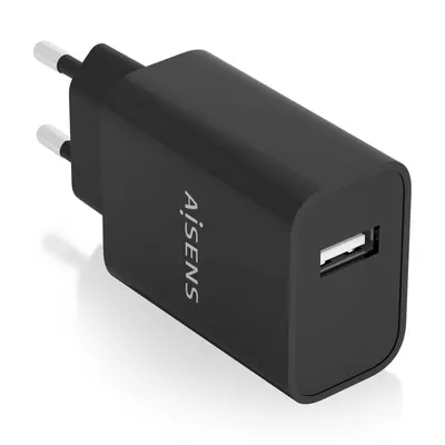 Aisens A110-0854 USB-Ladegerät, 10 W, hohe Effizienz, 5 V/2 A, Schwarz